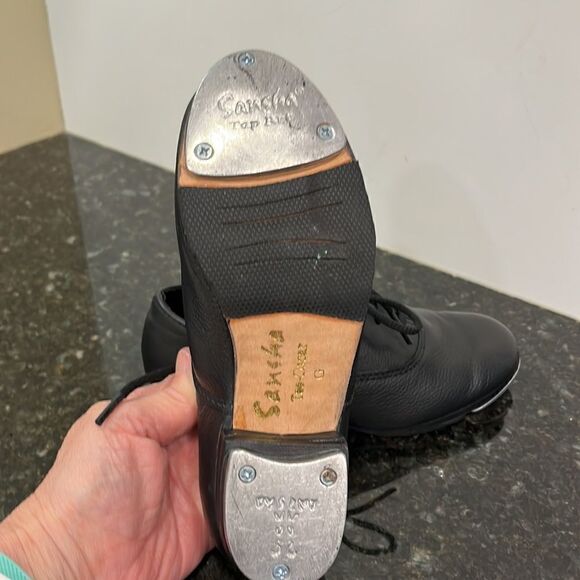 Sansha Tee-Oscar Black kids Tap Shoes. Size G which is a 11/12 - Picture 6 of 9